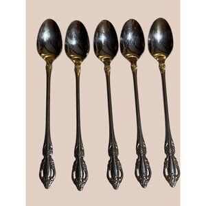 Oneida Distinction Deluxe Raphael Stainless Steel Iced Tea Spoons Set Of 5